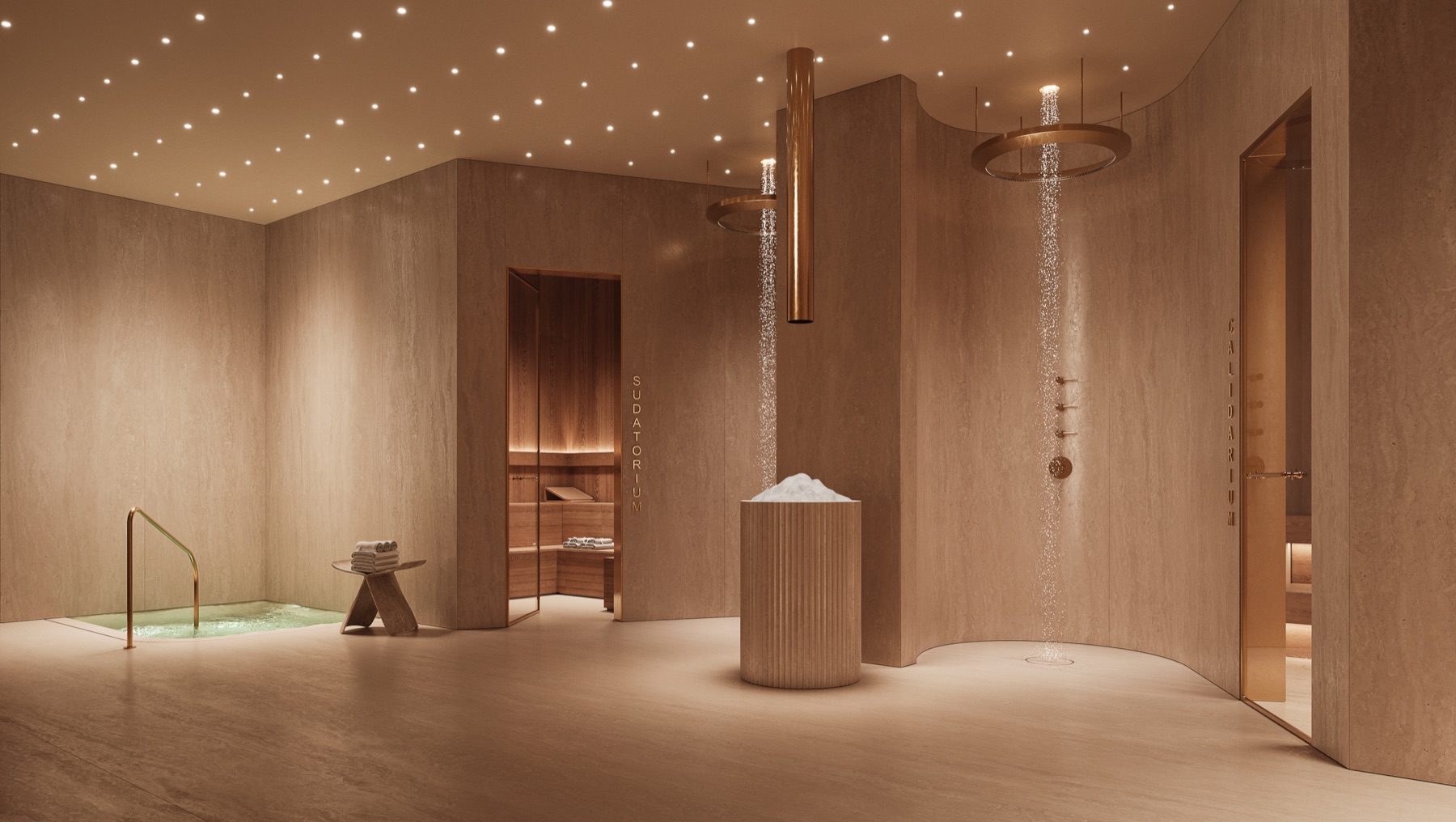 Wellness fitness area at Four Seasons Private Residences Coconut Grove — state-of-the-art gym and yoga room with personal training availability.
